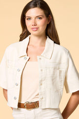 license to twill cropped jacket Versona Apparel