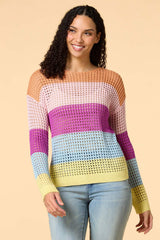 color palette open knit sweater Versona Apparel