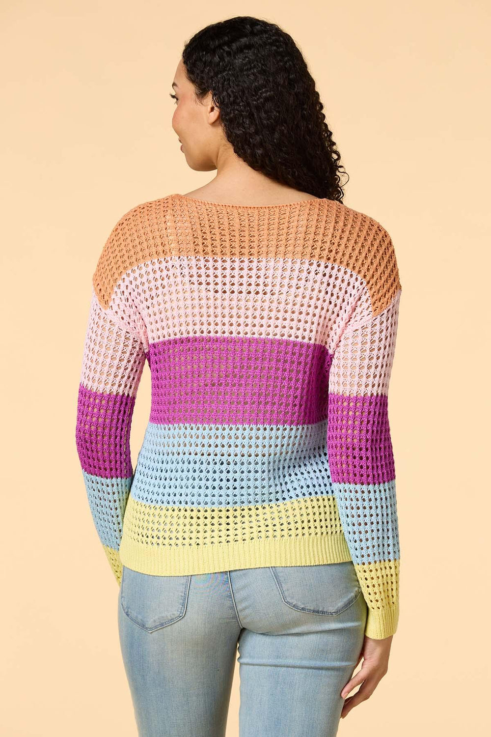 color palette open knit sweater Versona Apparel