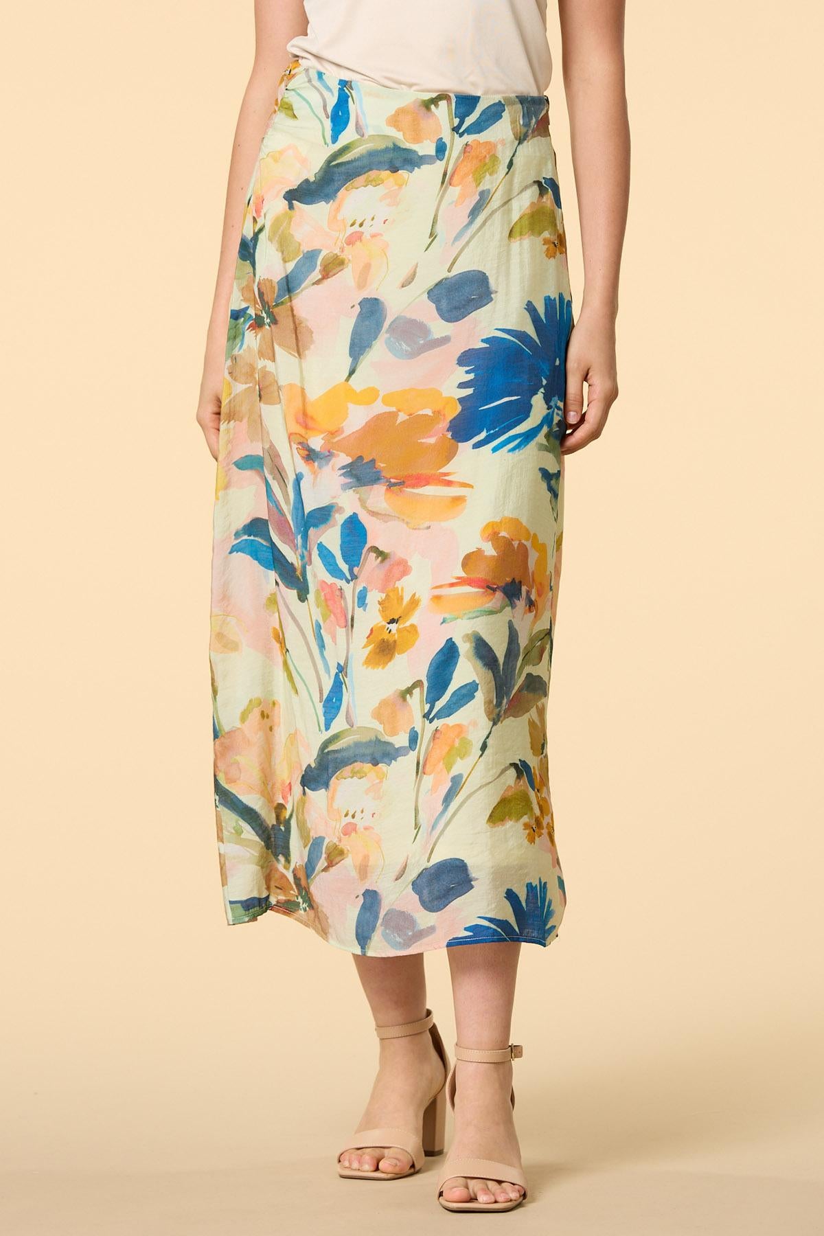 water lily wishes midi skirt Versona Apparel