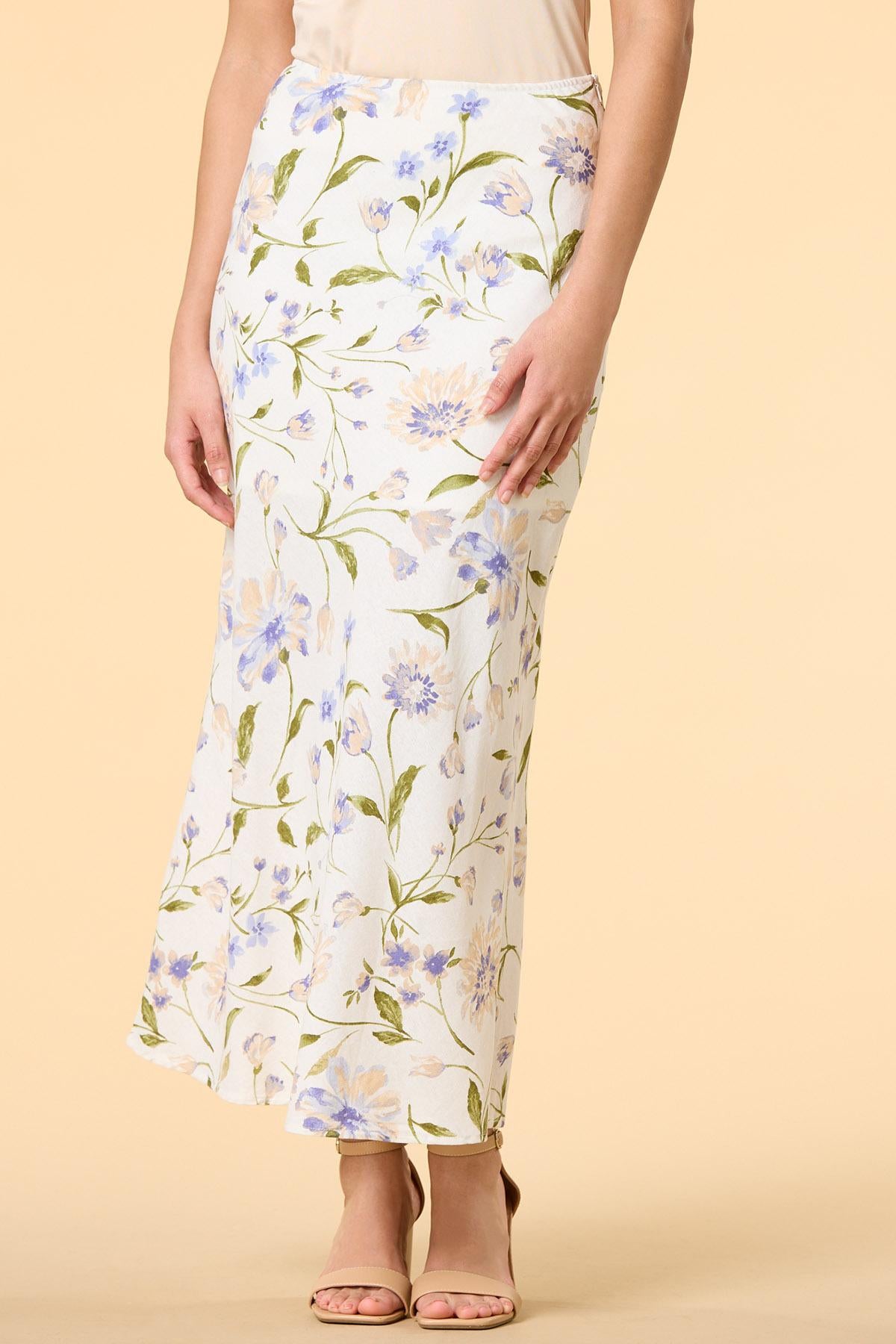 fields of tulips maxi skirt Versona Apparel