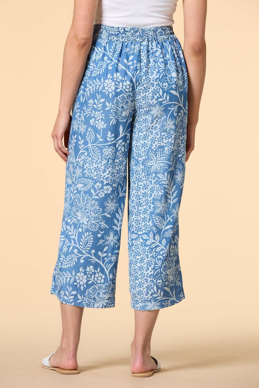 bloom with a view chambray pants Versona Apparel