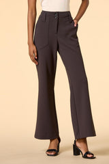 petite daily drive ponte pants- espresso Versona Apparel
