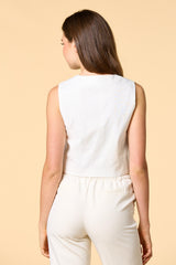 in stitches embroidered vest Versona Apparel