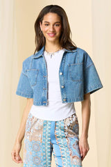 warming up denim jacket Versona Apparel