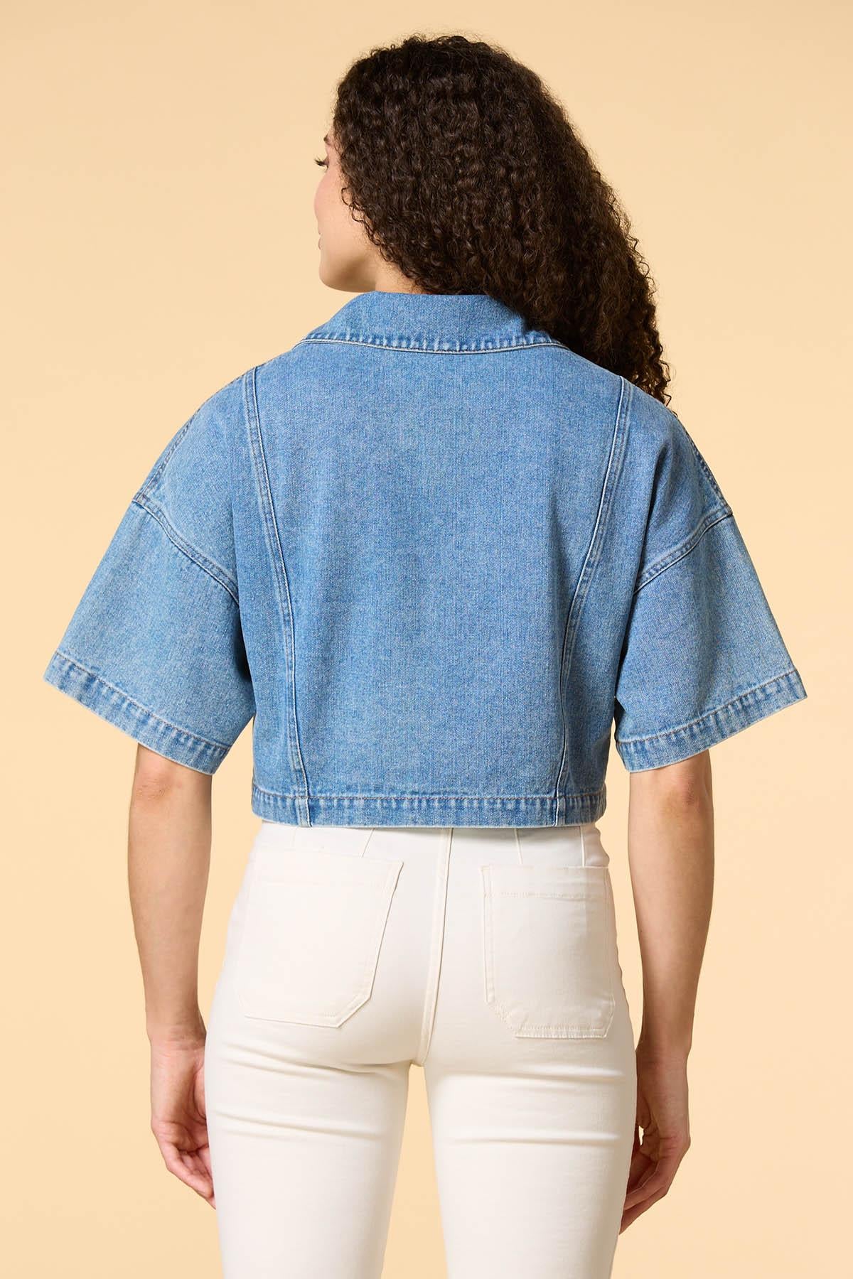 warming up denim jacket Versona Apparel