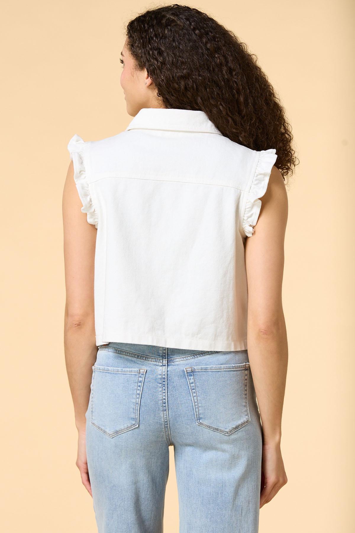 casual plans denim vest Versona Apparel|Sale