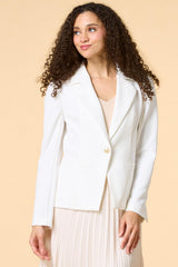 petite work week crepe blazer Versona Apparel