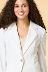 petite work week crepe blazer Versona Apparel