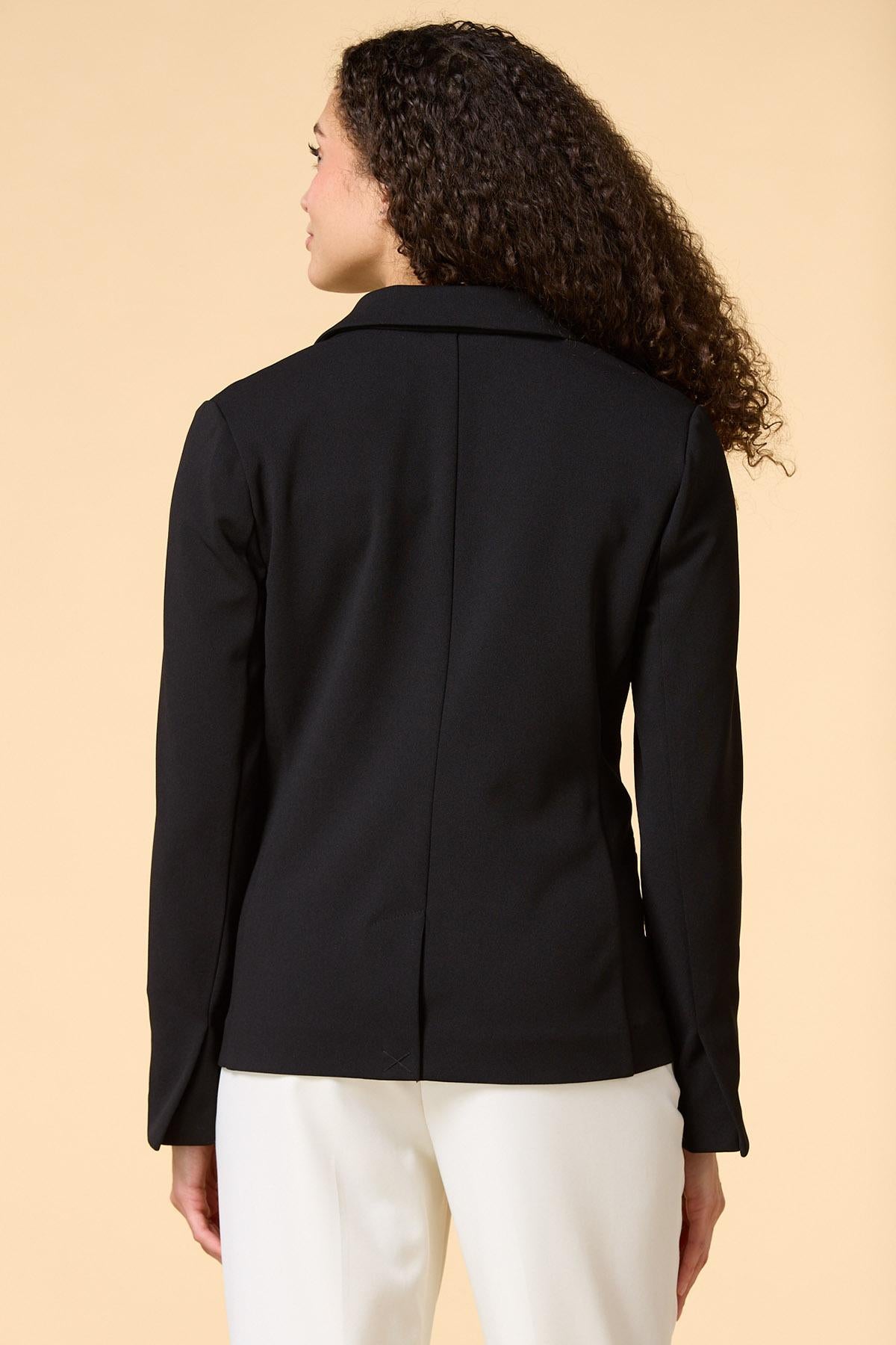 petite work week crepe blazer Versona Apparel