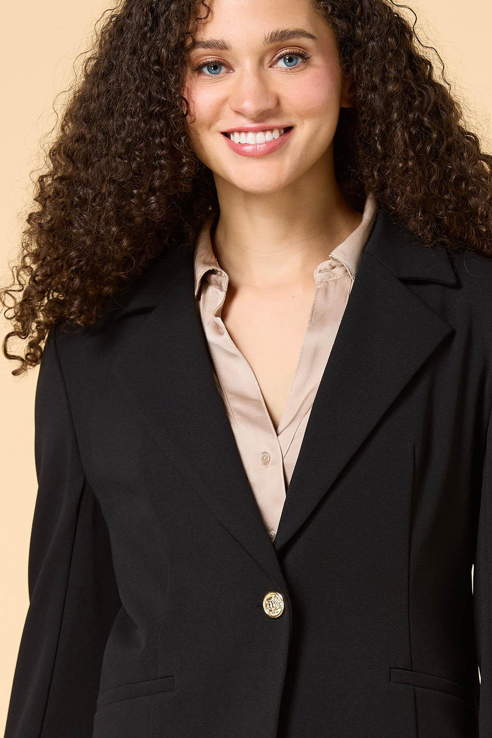 petite work week crepe blazer Versona Apparel