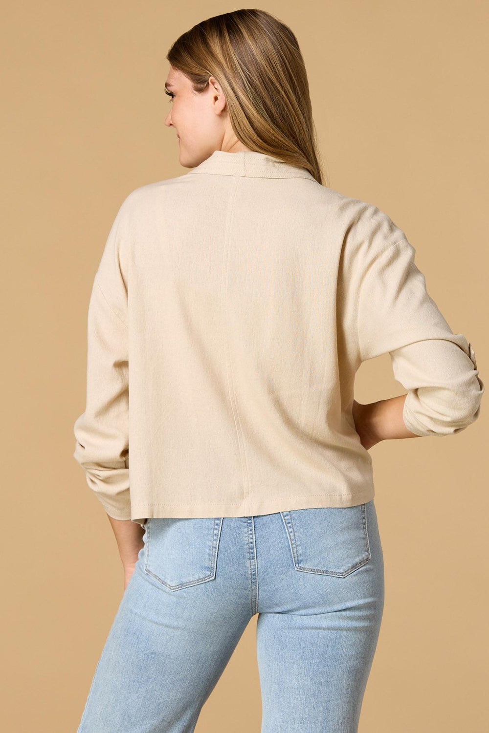 lights on linen jacket Versona Apparel|Sale