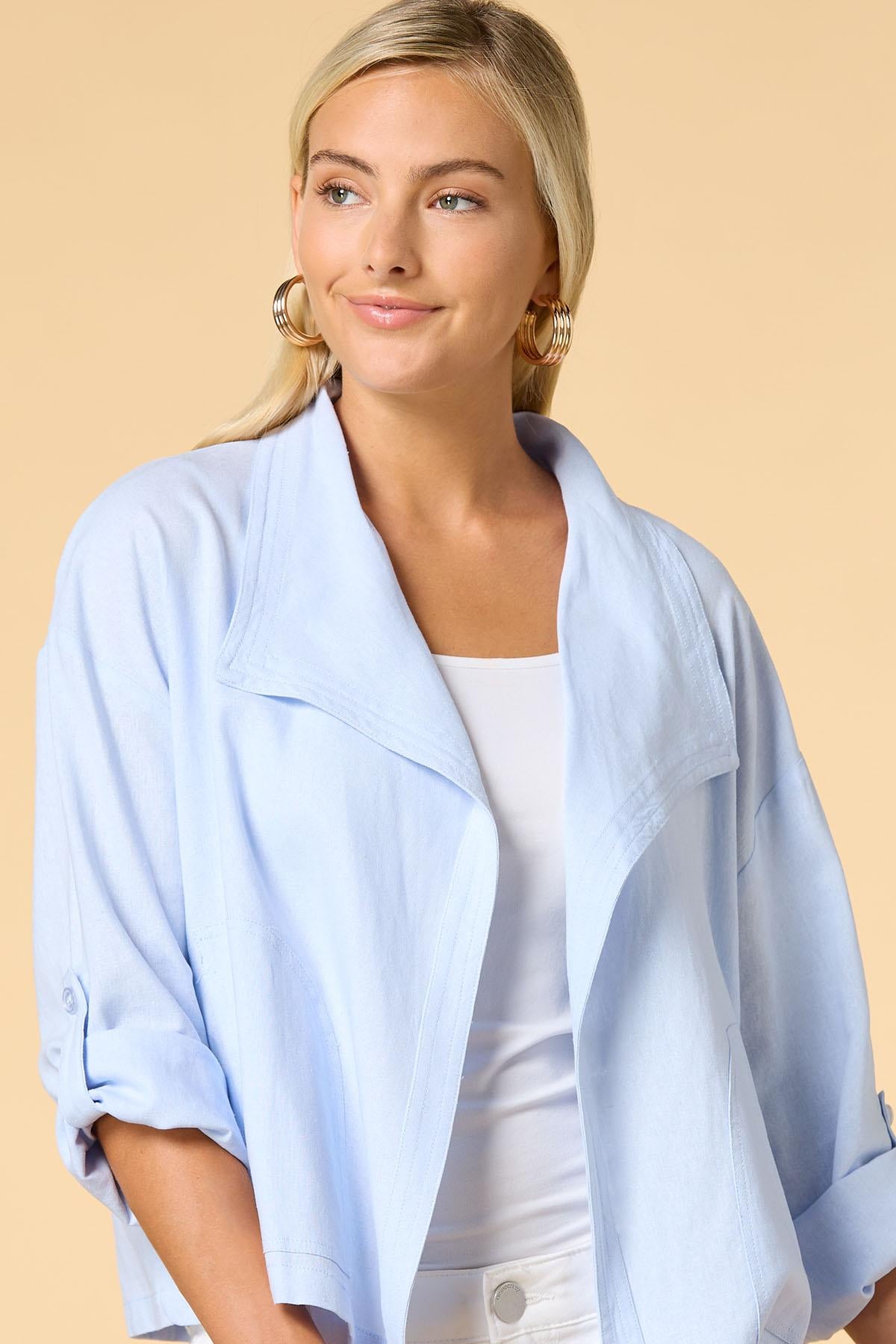 lights on linen jacket Versona Apparel|Sale