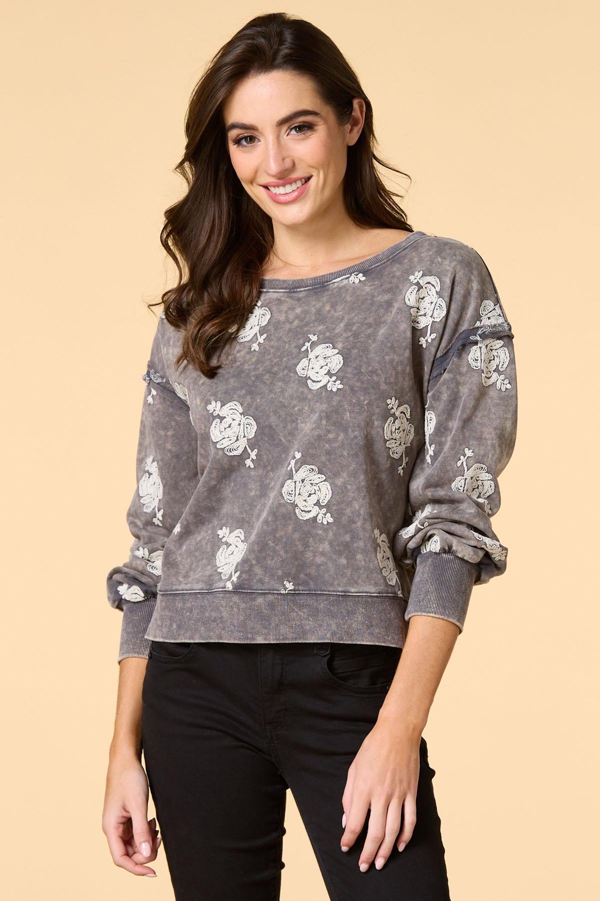 smell the roses sweatshirt Versona Apparel