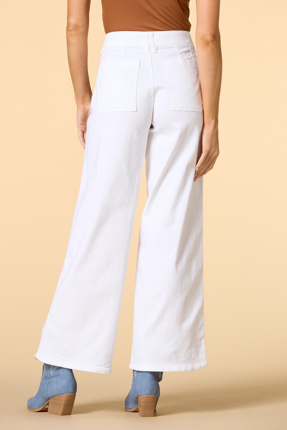 petite tulip season white jeans Versona Apparel
