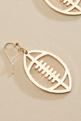 gold football cut out earrings Versona Jewelry