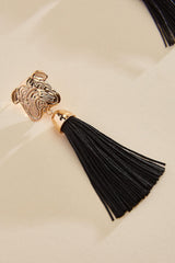 bulldog icon tassel earrings Versona Jewelry