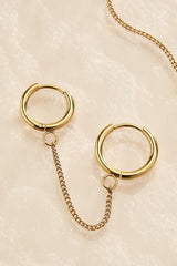 waterproof double hoop chain earrings Versona Jewelry