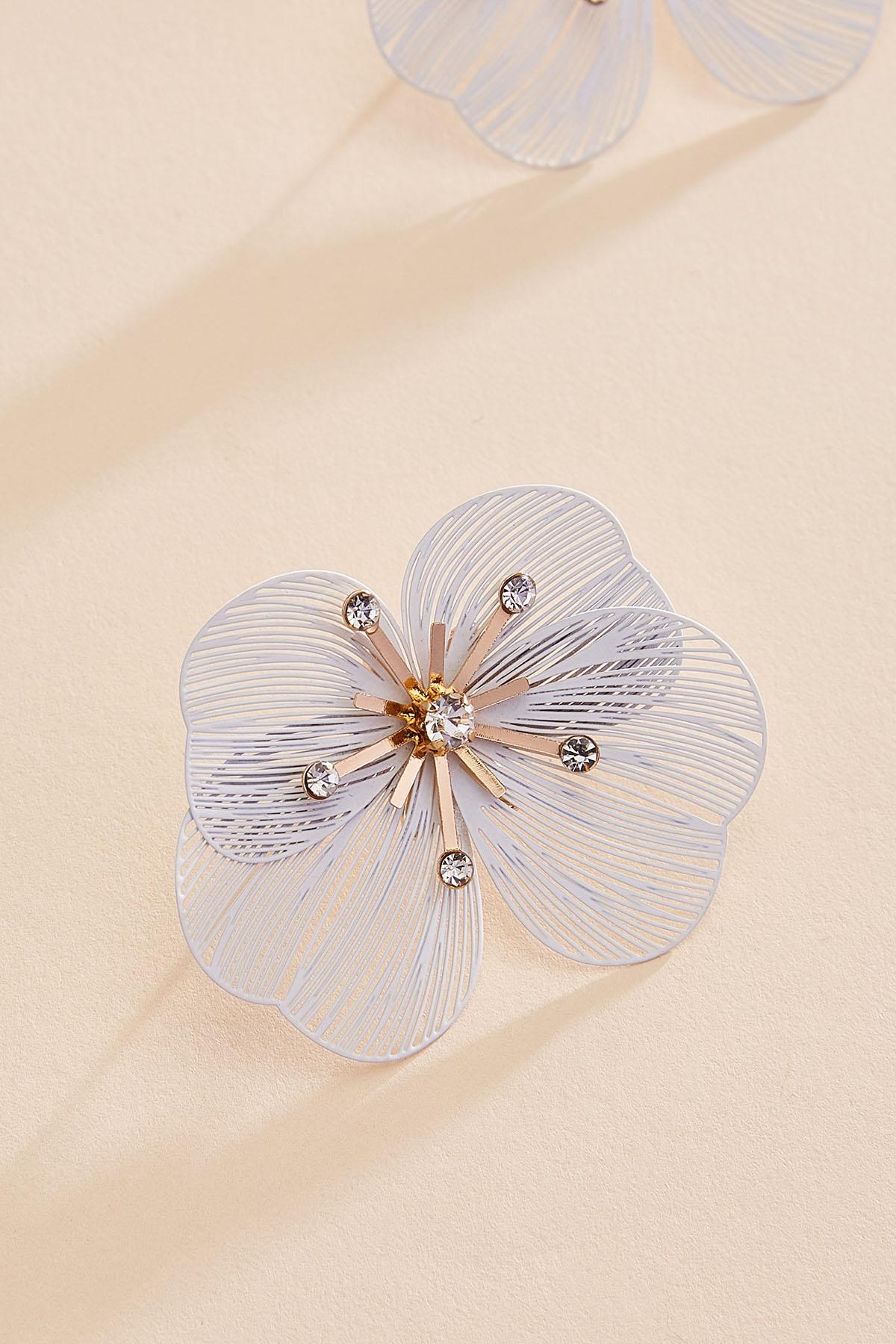 rubber coated flower stud earrings Versona Jewelry
