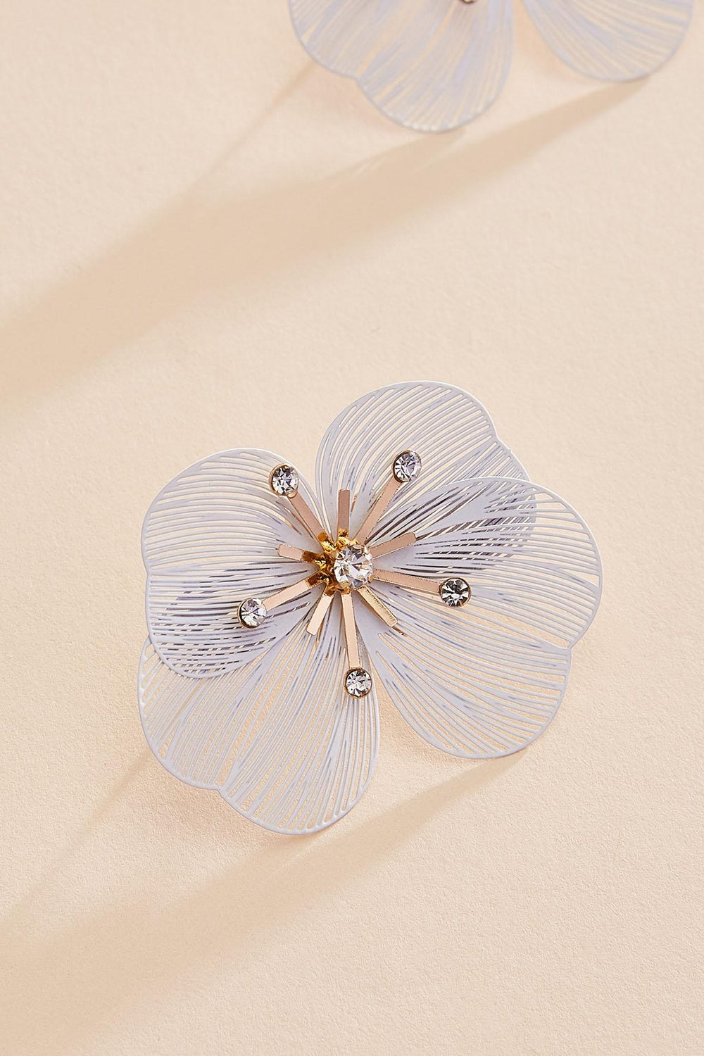 rubber coated flower stud earrings Versona Jewelry