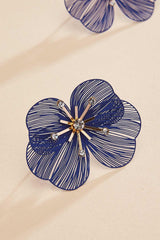 rubber coated flower stud earrings Versona Jewelry