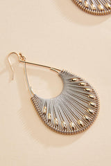 gold bead threaded tear earrings Versona Jewelry