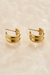 waterproof double hoop earrings Versona Jewelry
