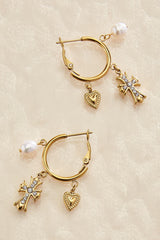 waterproof charm hoop earrings Versona Jewelry