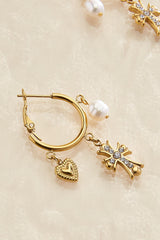 waterproof charm hoop earrings Versona Jewelry