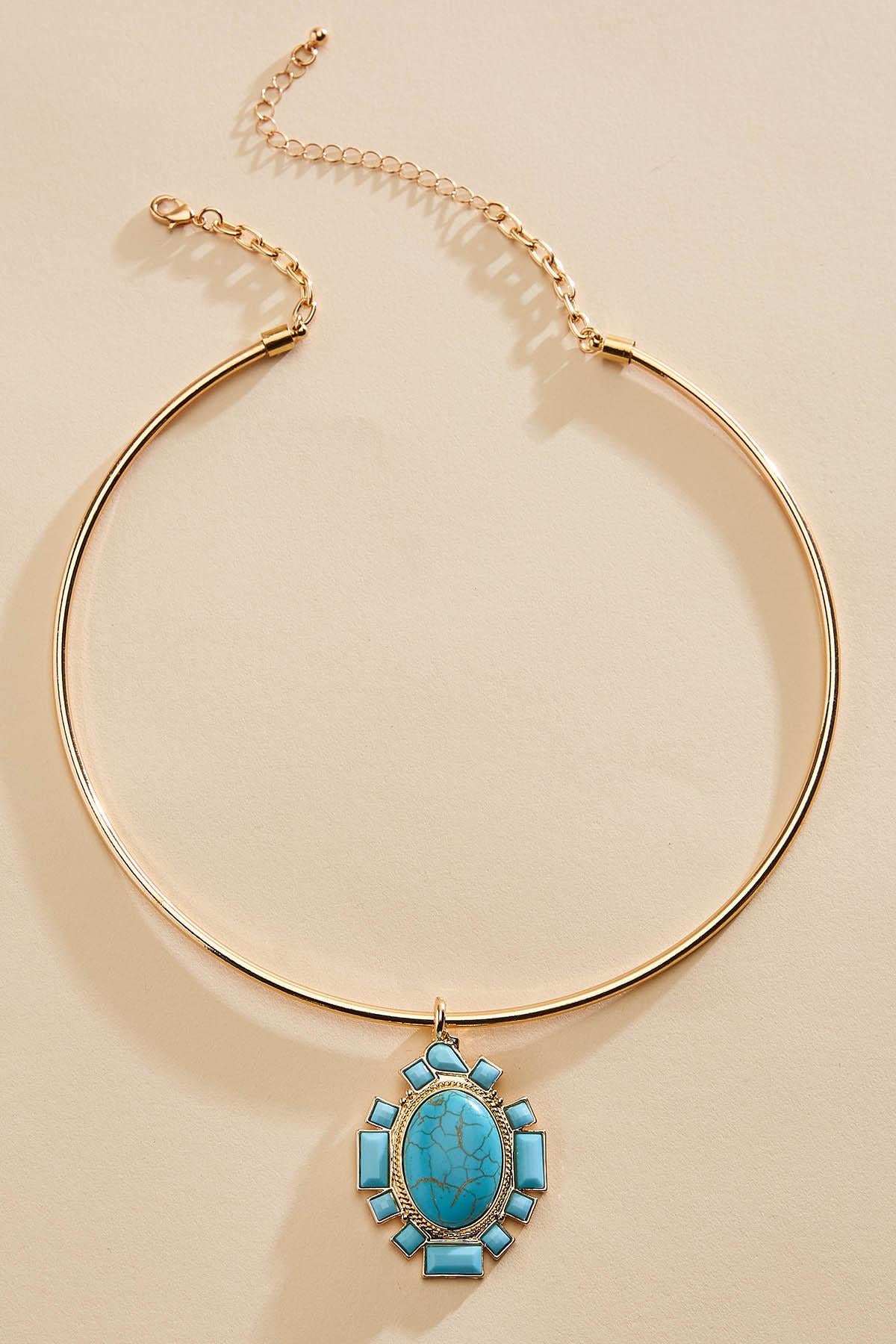 semi- precious turquoise pendant necklace Versona Jewelry