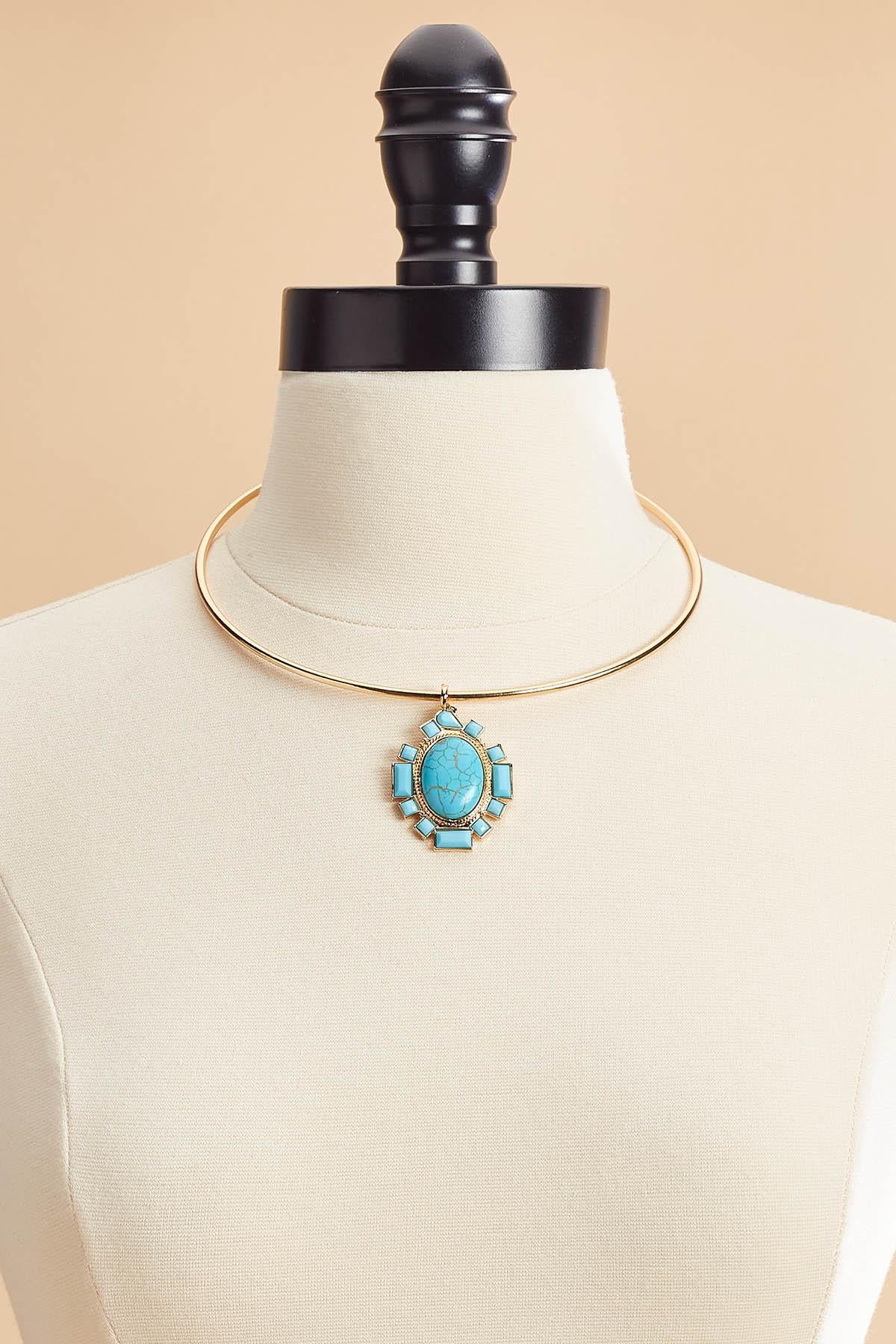 semi- precious turquoise pendant necklace Versona Jewelry