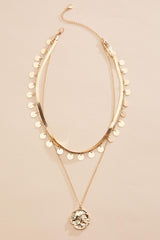 gold shaky layered chain necklace Versona Jewelry