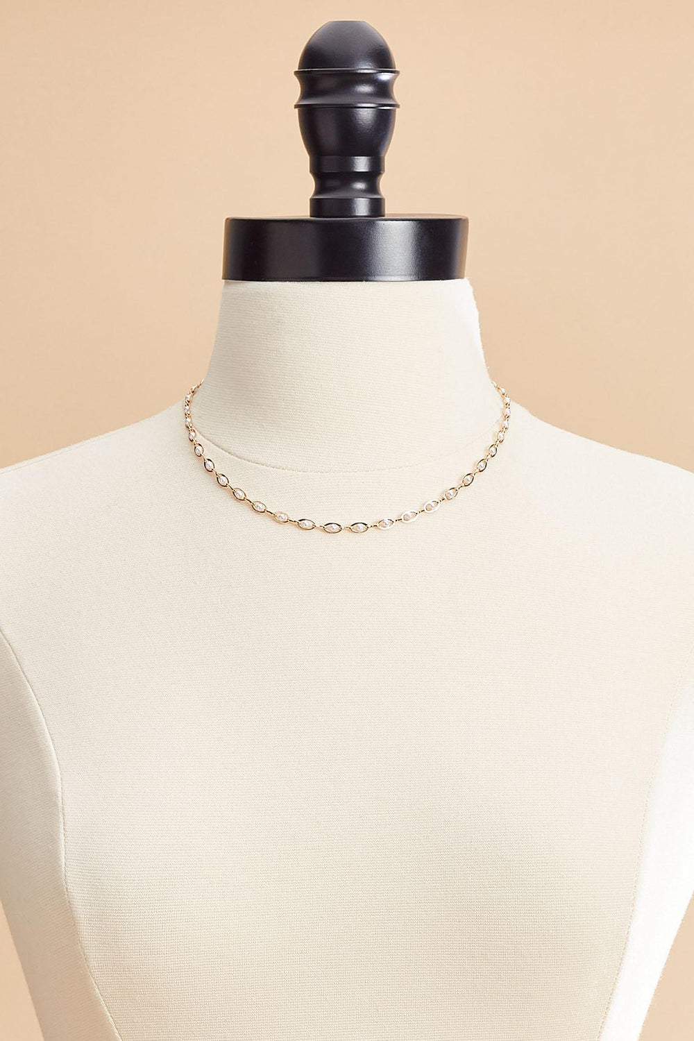 dainty pearl inset chain necklace Versona Jewelry