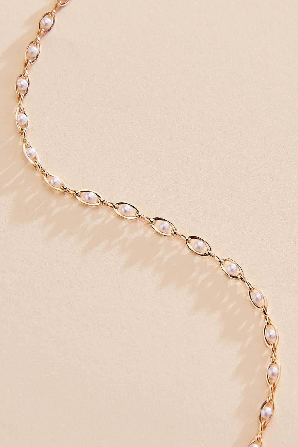 dainty pearl inset chain necklace Versona Jewelry