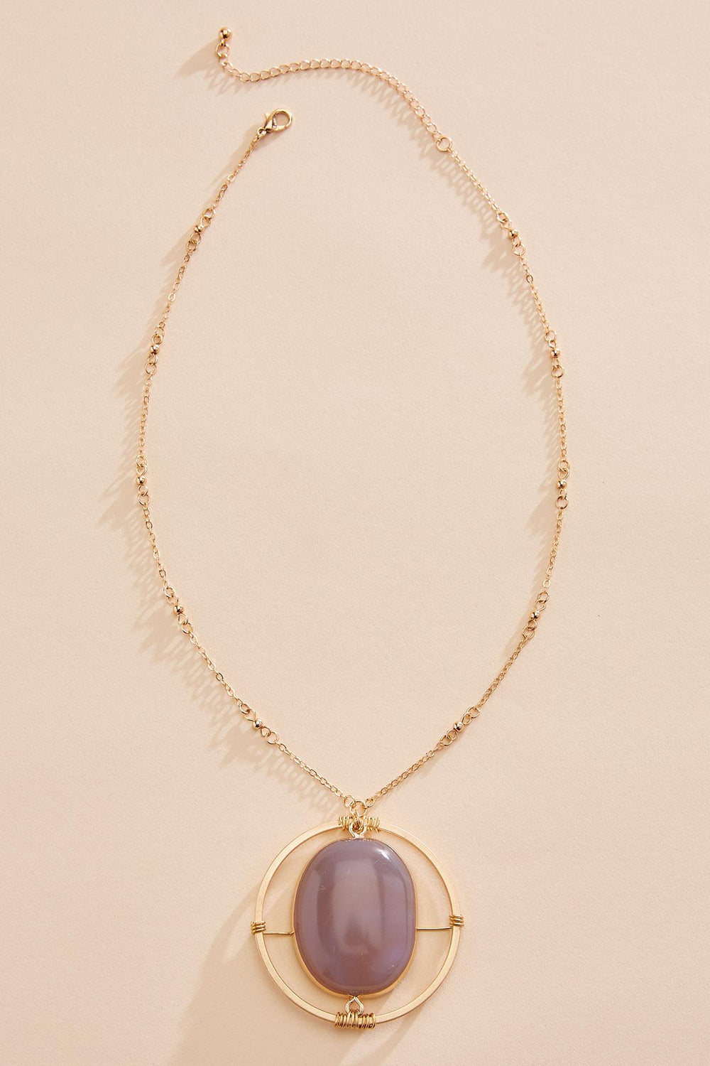 semi- precious orbital pendant necklace Versona Jewelry