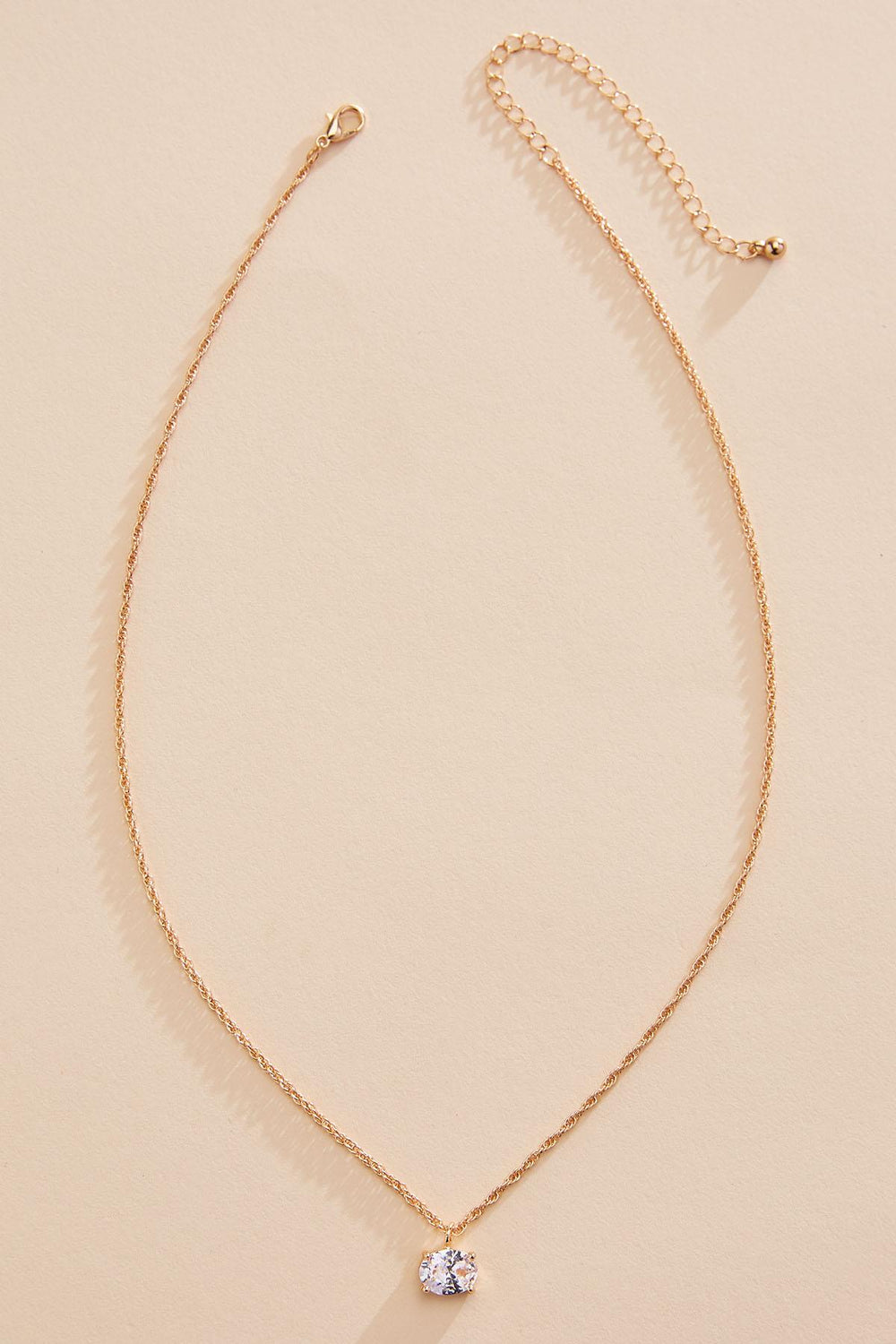 oval cubic zirconia pendant necklace Versona Jewelry