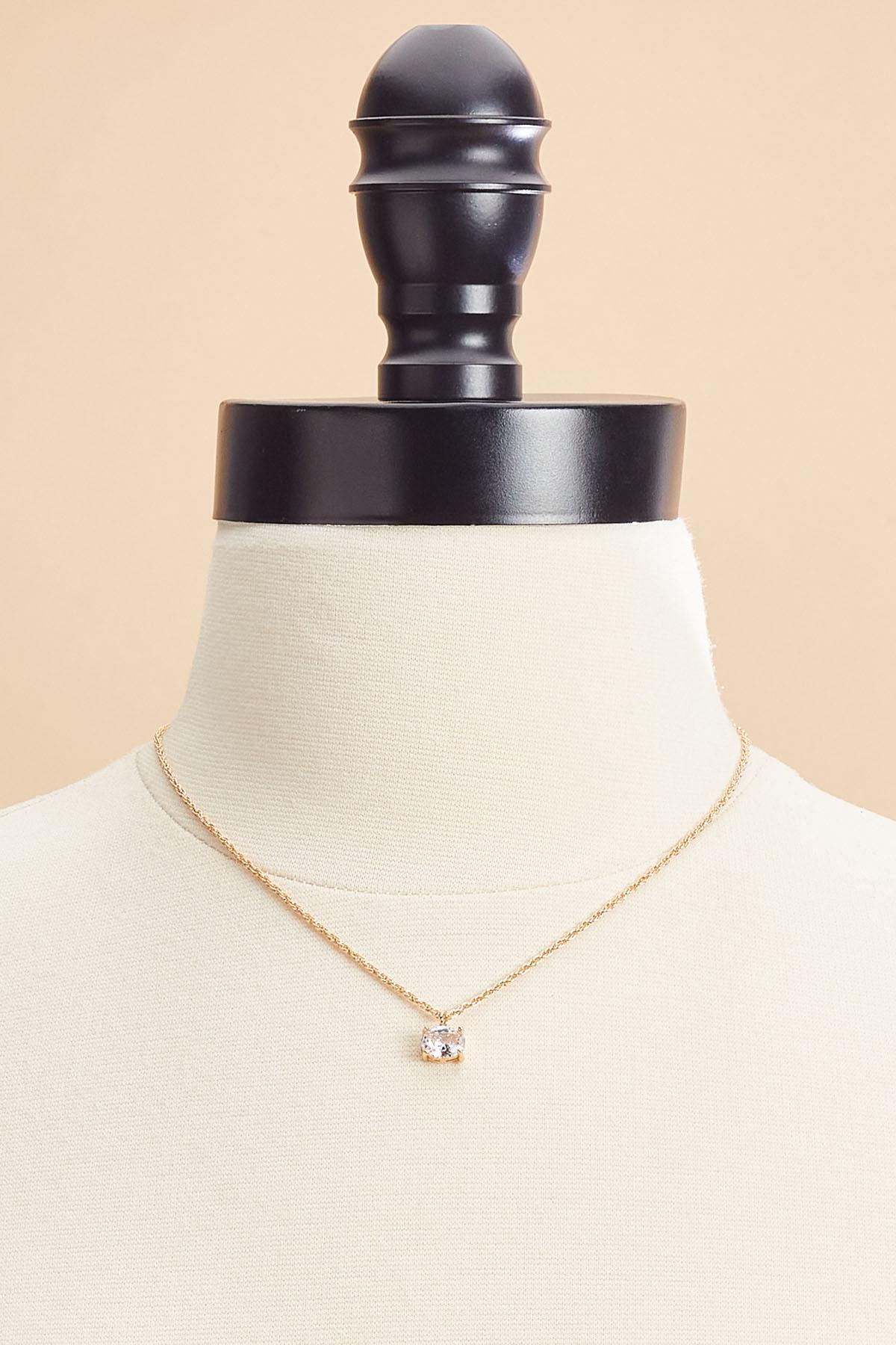 oval cubic zirconia pendant necklace Versona Jewelry