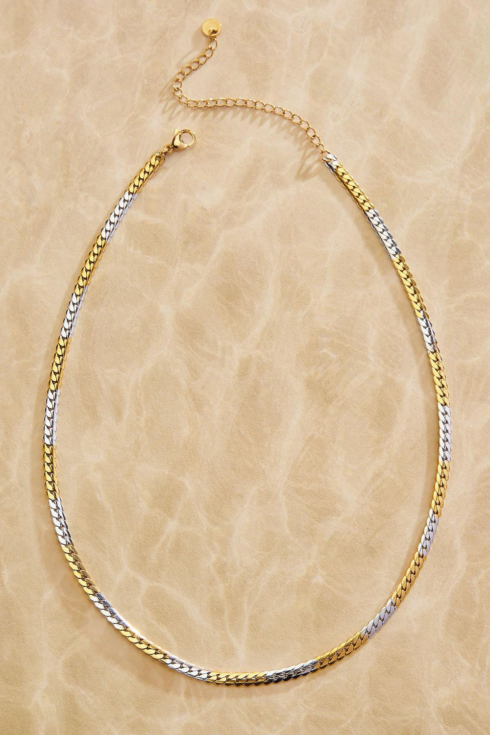 waterproof two tone snake chain necklace Versona Jewelry