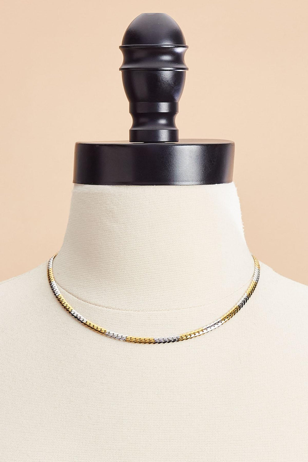 waterproof two tone snake chain necklace Versona Jewelry