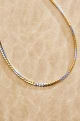 waterproof two tone snake chain necklace Versona Jewelry