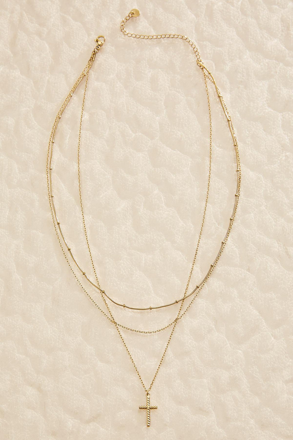 waterproof layered cross necklace Versona Jewelry