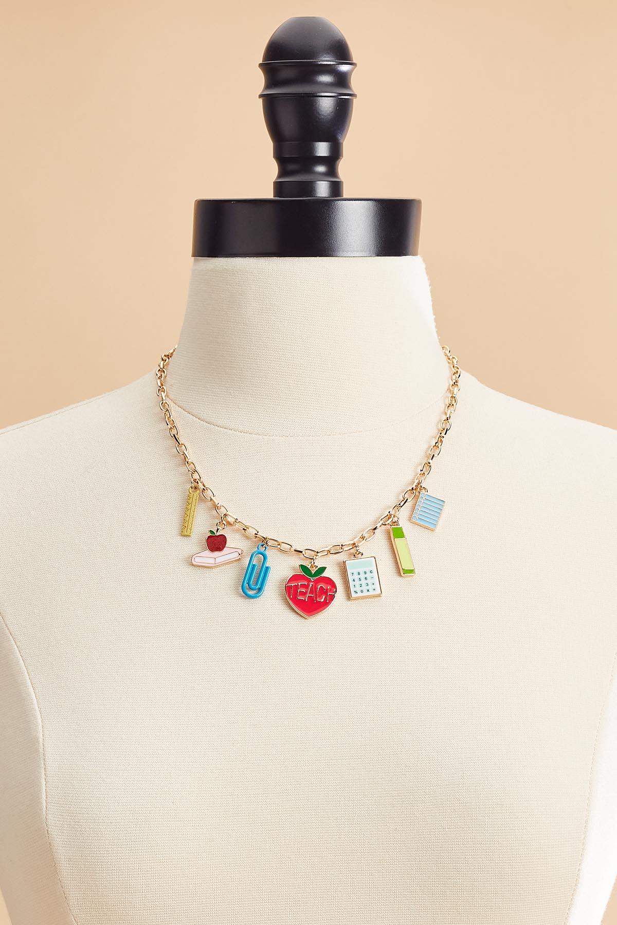 enamel teacher icon charm necklace Versona Jewelry|Accessories
