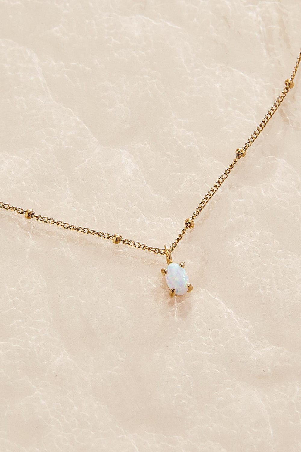 semi- precious waterproof opal pendant necklace Versona Jewelry