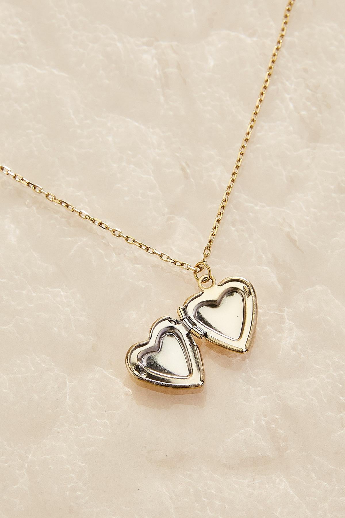 waterproof heart locket necklace Versona Jewelry