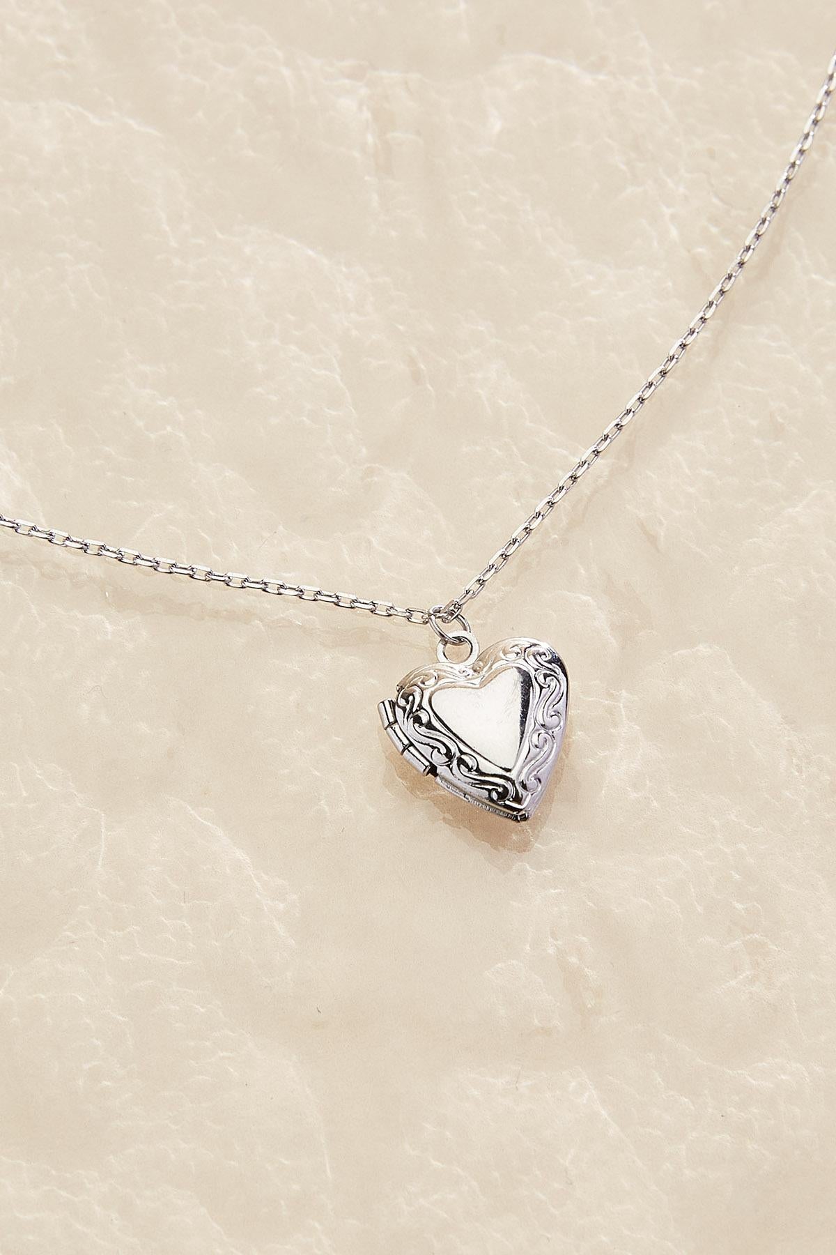 waterproof heart locket necklace Versona Jewelry