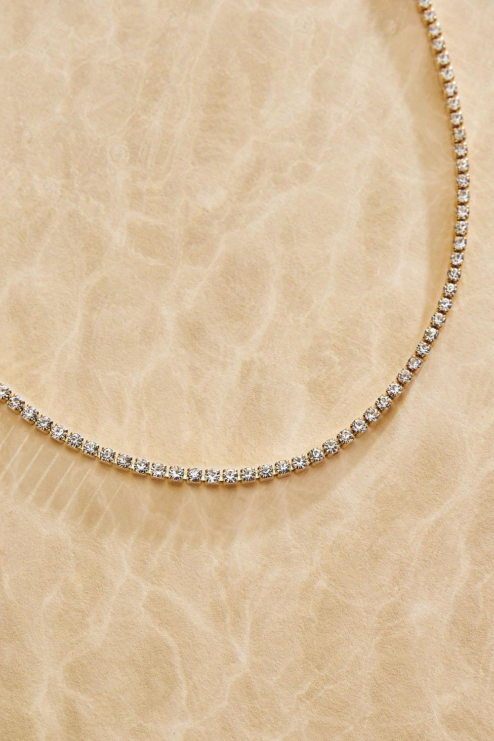 waterproof glass stone chain necklace Versona Jewelry