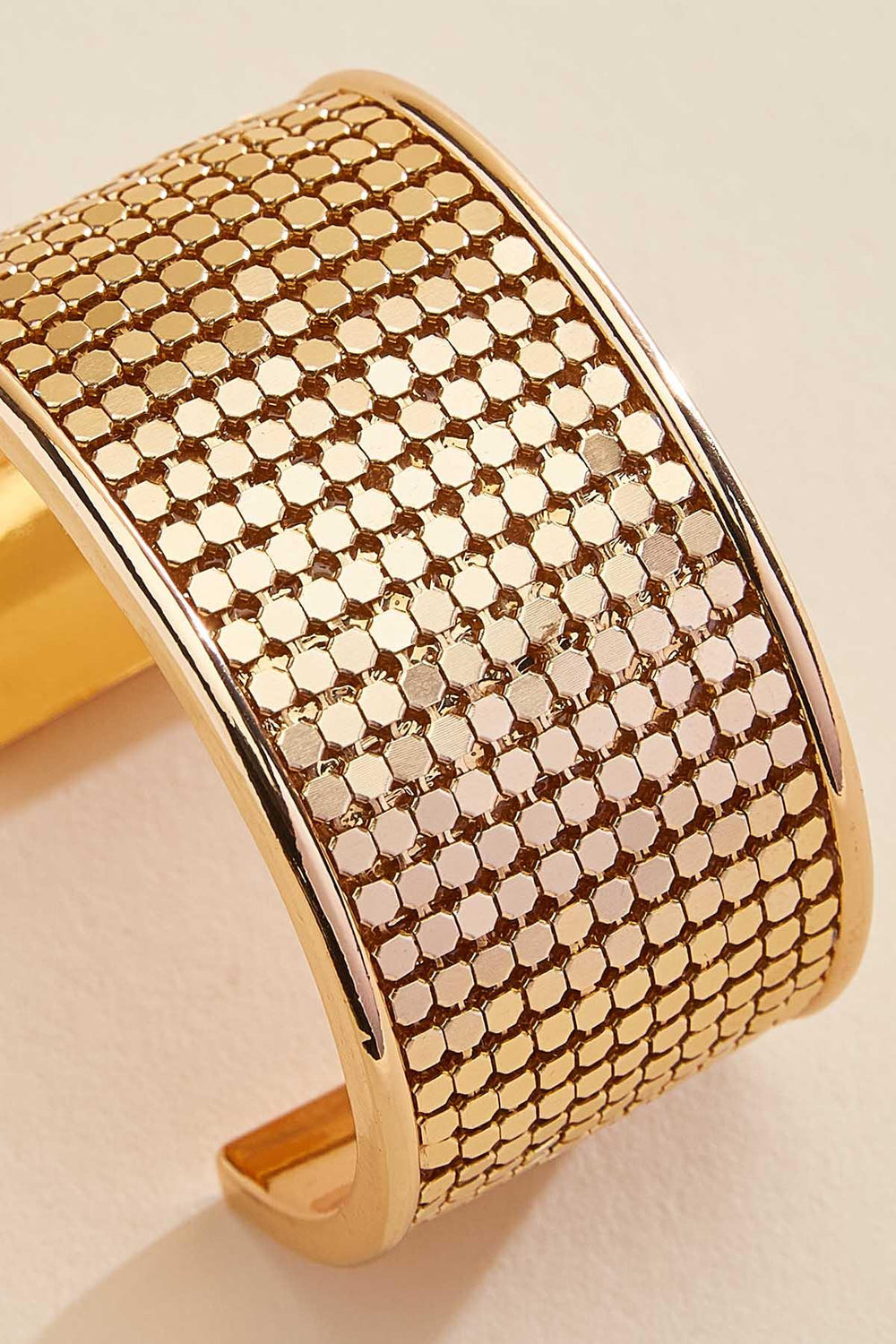 gold textured cuff bracelet Versona Jewelry