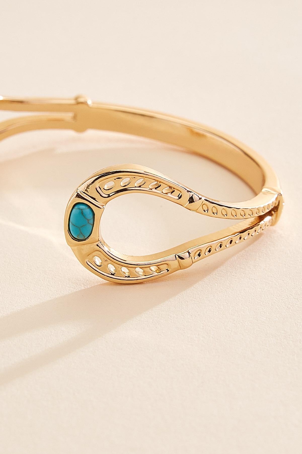 turquoise horseshoe cuff bracelet Versona Jewelry