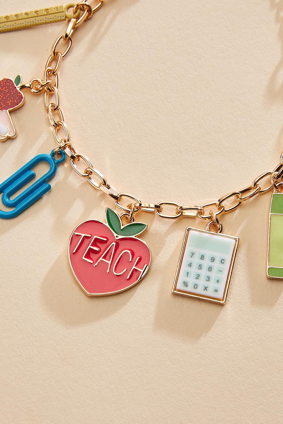 enamel teacher icon charm bracelet Versona Jewelry|Accessories