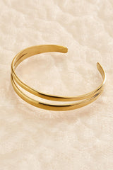 waterproof gold adjustable cuff bracelet Versona Jewelry